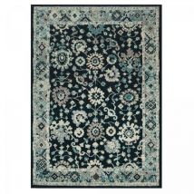 Jadorel - Tapis orient 120x170 bleu et bleu ciel rectangle motif classique olfa