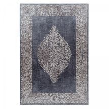 Dezenco - Tapis Orient 140x200 Noir Rectangle Motifs Orientaux Akiek