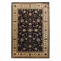 Dezenco - Tapis orient 120x170 noir rectangle motifs orientaux bisko 1