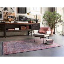 Wecon Home - Tapis oriental rouge à courtes mèches Flashback Rouge 80x150