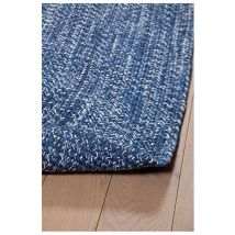 Deladeco - Tapis oval plat intérieur et extérieur design Tasy Bleu 160x230
