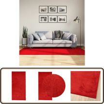 Tapis oviedo à poils courts rouge 100x200 cm - Tapis Rouge - Tapis Salon - Tapis Chambre - Tapis Intérieur - Tapis Design