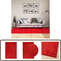 Tapis oviedo à poils courts rouge 140x200 cm - Tapis Rouge - Tapis Salon - Tapis Chambre - Tapis Design - Tapis Moelleux