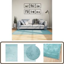 Tapis oviedo à poils courts vert 120x170 cm - Tapis Salon - Tapis Chambre - Tapis Vert - Tapis Design - Tapis Moelleux