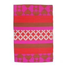 Thedecofactory - paille delhi - Tapis d'intérieur et d'extérieur rouge 100x140