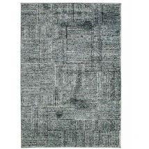 Thedecofactory - paradis - Tapis toucher laineux fines rayures bleu 160x230