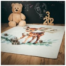 Deladeco - Tapis plat enfant lavable en machine multicolore Lupo Multicolore 115x170