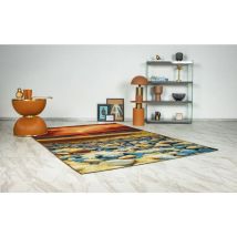 Hellocarpet - Tapis plat extérieur moderne multicolore Kasuri Multicolore 80x150
