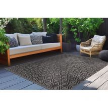 Allotapis - Tapis plat kilim berbère intérieur et extérieur Magot Gris 80x150