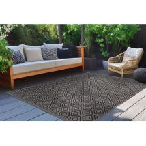 Tapis plat kilim berbère intérieur et extérieur Magot Gris 200x290