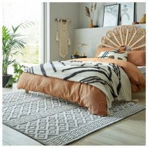 Flair Rugs - Tapis plat moderne lavable en machine Jhansi Gris 160x240