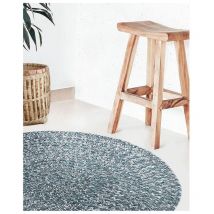 Deladeco - Tapis plat rond intérieur et extérieur moderne Arima Aqua Ø120