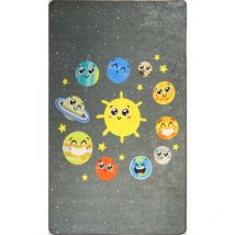 Tapis pour Chambre Enfant 120 x 160 cm - Gris – Qualité supérieure pour Maison, Appartement, Bureau – Style élégant et durable – Confort optimal,