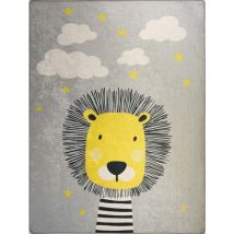 Tapis pour Chambre Enfant 80 x 150 cm - Gris – Qualité supérieure pour Maison, Appartement, Bureau – Style élégant et durable – Confort optimal,