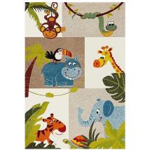 Tapis pour Chambre Enfant 80 x 150 cm - Multicolore – Qualité supérieure pour Maison, Appartement, Bureau – Style élégant et durable – Confort