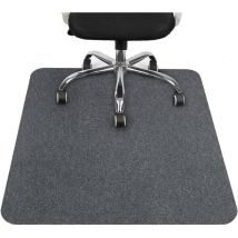 Lauwexe - Tapis Protège-Sol, Tapis Chaise de Bureau, Tapis de Protection pour Bois/Carrelage pour Bureau et Maison, Matériau Polyester-90x120 cm, Gris