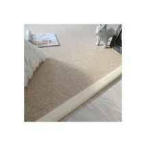 Décoweb - Tapis pure laine Killoo grège - Ganse coton écru - 160 x 230 cm