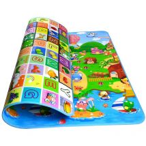 Mezheng - Tapis rampant antidérapant pliable, tapis rampant bébé double face