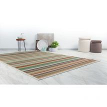 Tapis rayé plat extérieur et intérieur multicolore Spectro Multicolore 200x290