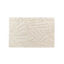Tapis rectangle 60 x 90 cm coton/polyester tufte Athena Naturel
