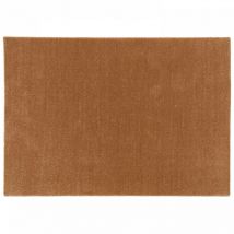 Oviala - Tapis rectangulaire en polypropylène poils ras uni marron 200 x 290 cm