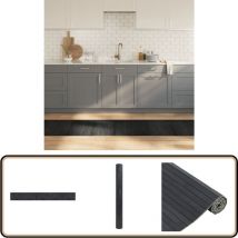 Tapis rectangulaire gris 60x500 cm bambou - Tapis En Bambou - Tapis Design - Tapis Gris - Tapis Salle à Manger - Tapis Séjour