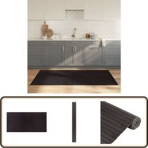 Tapis rectangulaire marron foncé 100x200 cm bambou - Tappeto Design - Tapis Nature - Tapis Salle Séjour - Tapis Chambre - Tapis Bambou