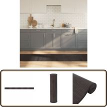 Tapis rectangulaire marron foncé 60x1000 cm bambou - Tappeto Bambù - Tapis Nature - Tapis Salle Séjour - Tapis Chambre - Décoration Intérieure