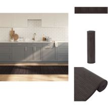 Tapis rectangulaire marron foncé 80x400 cm bambou - Tappeto Bambù - Tapis Nature - Tapis Salle Séjour - Tapis Design - Tapis Brun