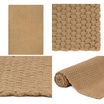 Tapis rectangulaire Naturel 160x230 cm Jute - Tapis Jute - Tapis Nature - Tapis Salon - Tapis Chambre - Décoration Intérieure - Home & Living