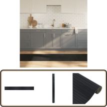 Tapis rectangulaire noir 60x500 cm bambou - Tapis Bambou - Tapis Design - Tapis Intérieur - Tapis Salon - Tapis Chambre