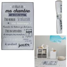The Home Deco Kids - Tapis règles de la chambre enfant 60x90 cm