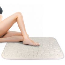 Tapis Relief Antidérapant - Mousse à Mémoire de Forme - Motif Galets 60 x 45 cm