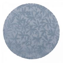 Laura Ashley - Tapis rond fait main Ø200cm bleu en laine motif floral pour salon cleavers