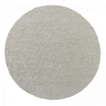 Laura Ashley - Tapis rond fait main Ø200cm gris en laine motif floral pour salon cleavers