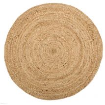 Lolahome - Tapis 120 x 120 x 1 cm Naturel Jute