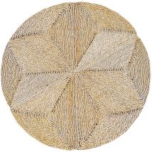 Privatefloor - Tapis rond en jute - Boho Bali - 100 cm - Gabba Naturel