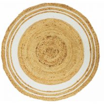 Tapis rond en Jute et coton