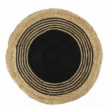 Tapis rond en Jute et coton