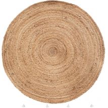 Tapis rond jute 80 cm marron