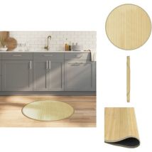 Tapis rond naturel clair 80 cm bambou - Tapis En Bambou - Tapis Rond - Tapis Naturel - Décoration Intérieure - Tapis Salon
