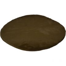 Home Styling - Tapis rond pour salon en fausse fourrure douce, ø 80 cm