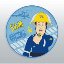 Herding - Tapis Rond - Sam le Pompier - Sam - Bleu - 90 cm