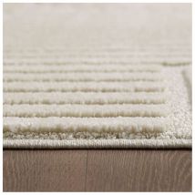 Allotapis - Tapis rond scandinave effet 3D graphique Eve Crème Ø200