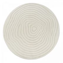 Tapis rond SPIRATRI ∅ 120 cm Crème Tapis facile d'entretien idéal pour l'entrée