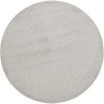 Minimal - Tapis Rond uni de Salon Chambre Relax Sobre et Epuré (Gris Crème - 120x120cm)