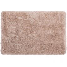 Tapis Shaggy Poil Long Beige en Polyester et Coton pour Chambre ou Salon au Style Scandinave 200 x 300 cm Beliani