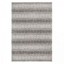 Impalo - Tapis salon et chambre en laine 160x230 beige et gris rectangle tissé