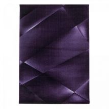 Jadorel - Tapis salon et chambre 240x340 violet rectangle tissé motif géométrique lisve