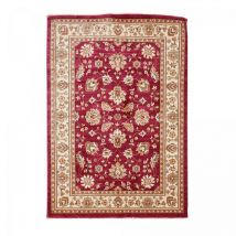 Unamourdetapis - Tapis orient 120x180 rouge et ivoire rectangle motif traditionnel chobay a